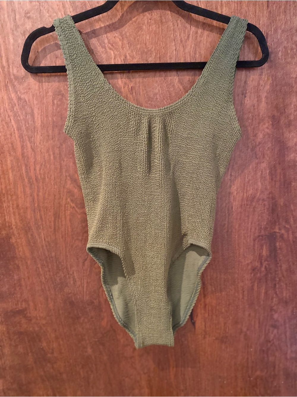 Bond-Eye Australia Mara One Piece Swimsuit – Khaki Eco Crinkle - Picture 5 of 7